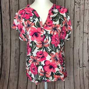 3/$15! 🌺Gap Floral Hawaiian Lightweight Blouse Top XS🌺